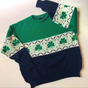 festive vintage clover sweater